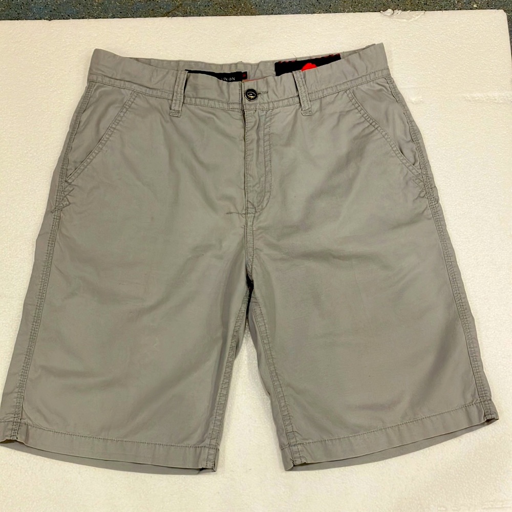 Union Men's Flat Front Shorts - Gray - Size 36 100% cotton